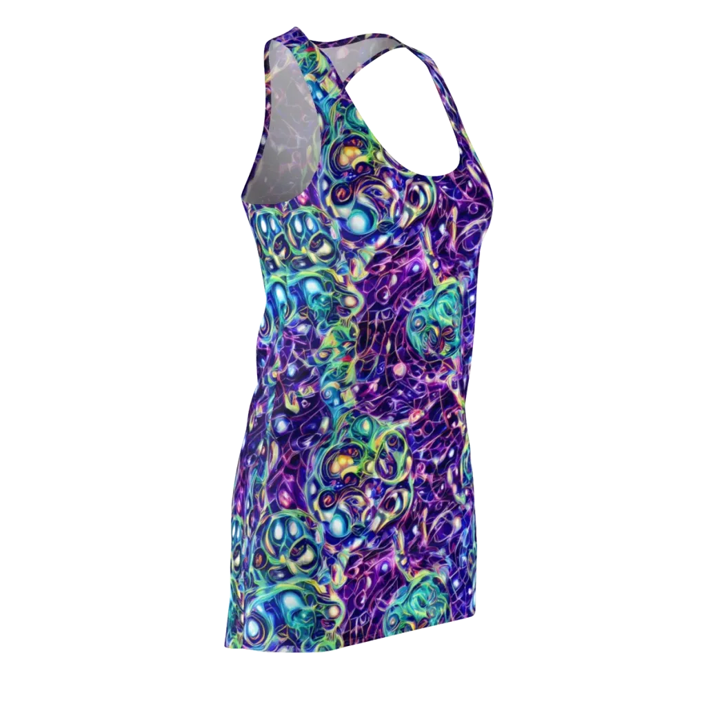 Ultraviolet Rapture on Racerback Dress — Front Side