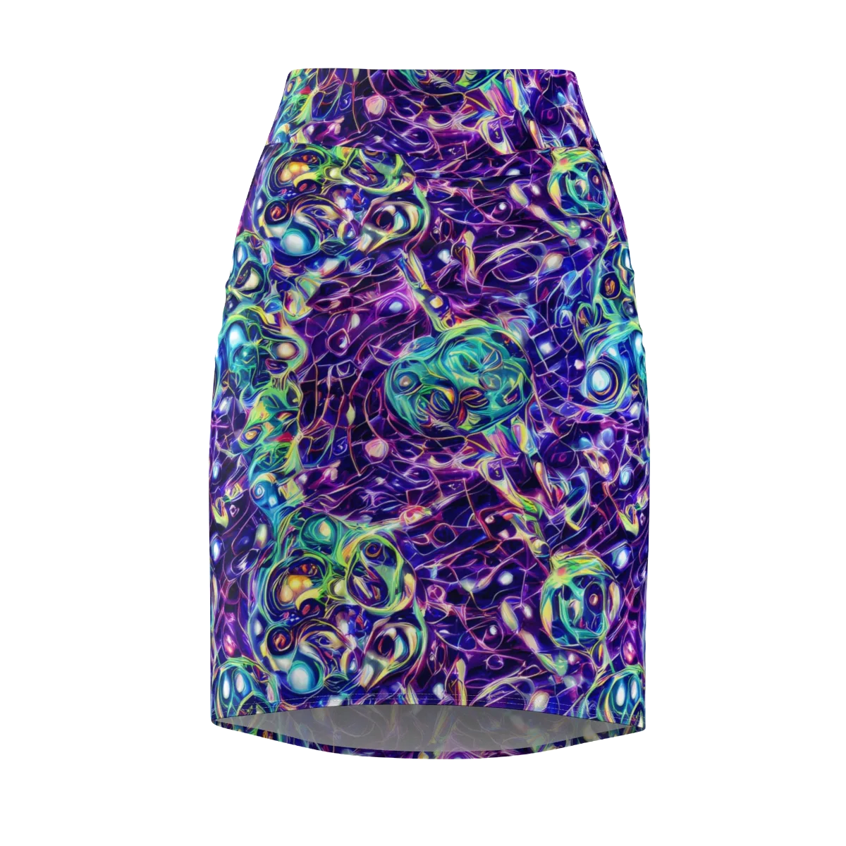 Ultraviolet Rapture on Pencil Skirt — Front