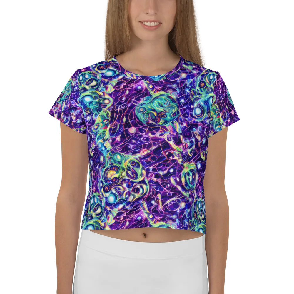 Ultraviolet Rapture on Crop Tee — Front