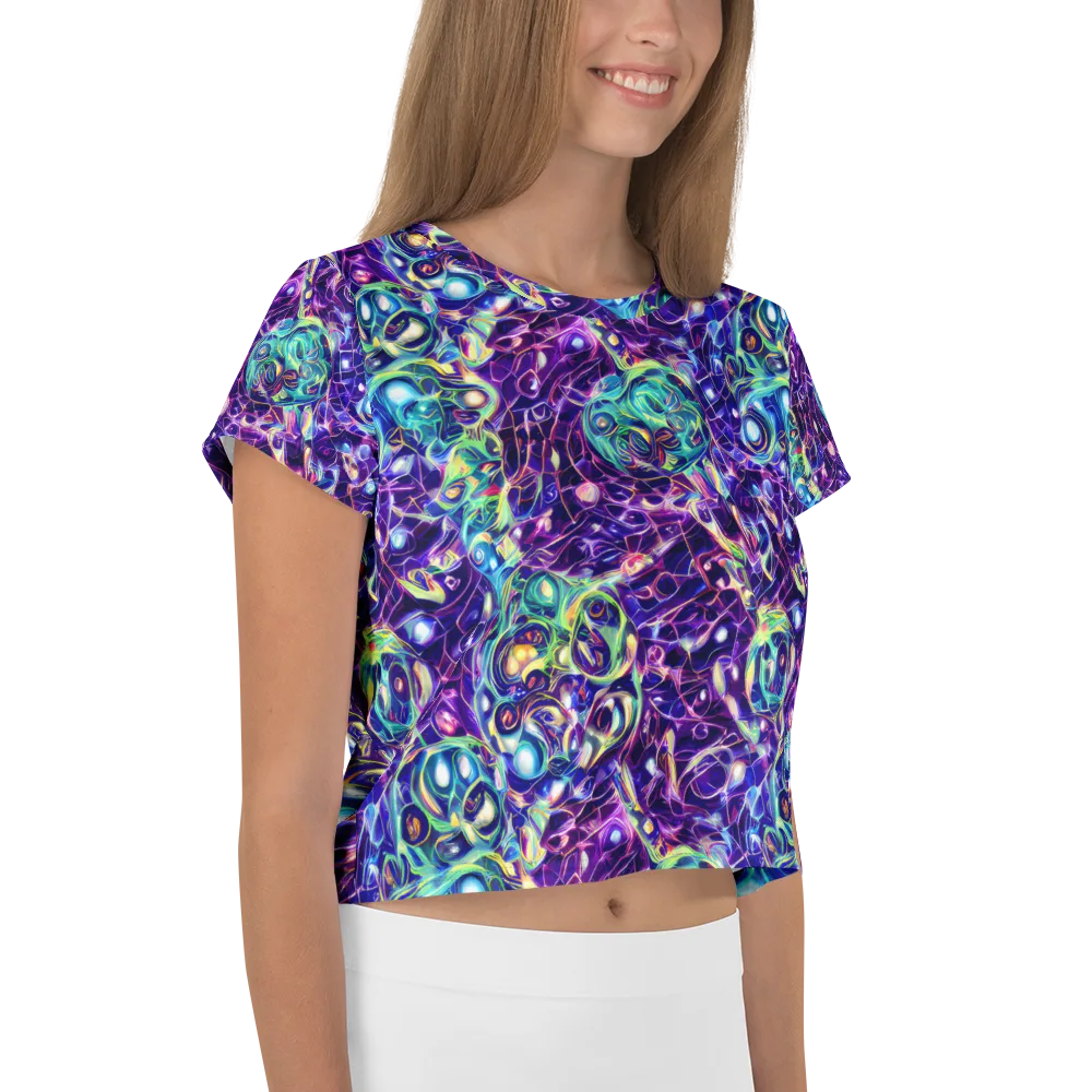 Ultraviolet Rapture on Crop Tee — Right