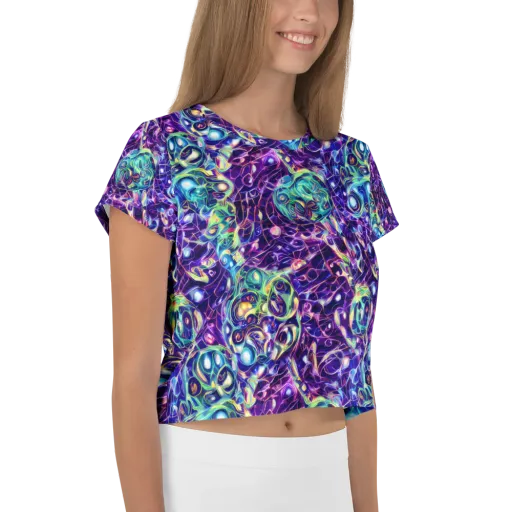 Ultraviolet Rapture on a Crop Tee