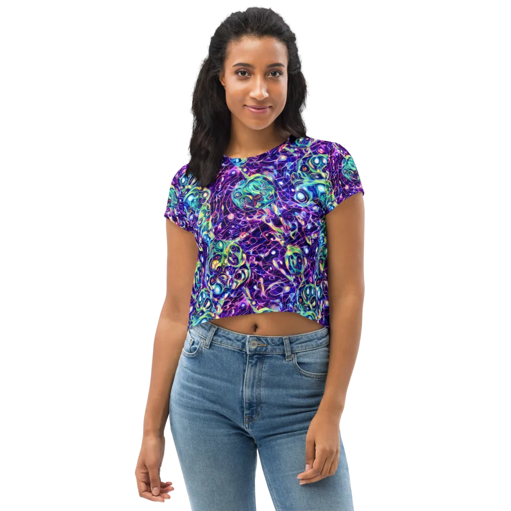 Ultraviolet Rapture on Crop Tee — Front