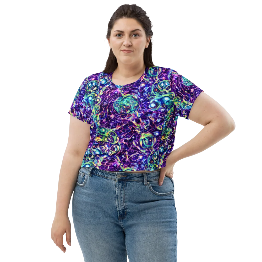 Ultraviolet Rapture on Crop Tee — Front