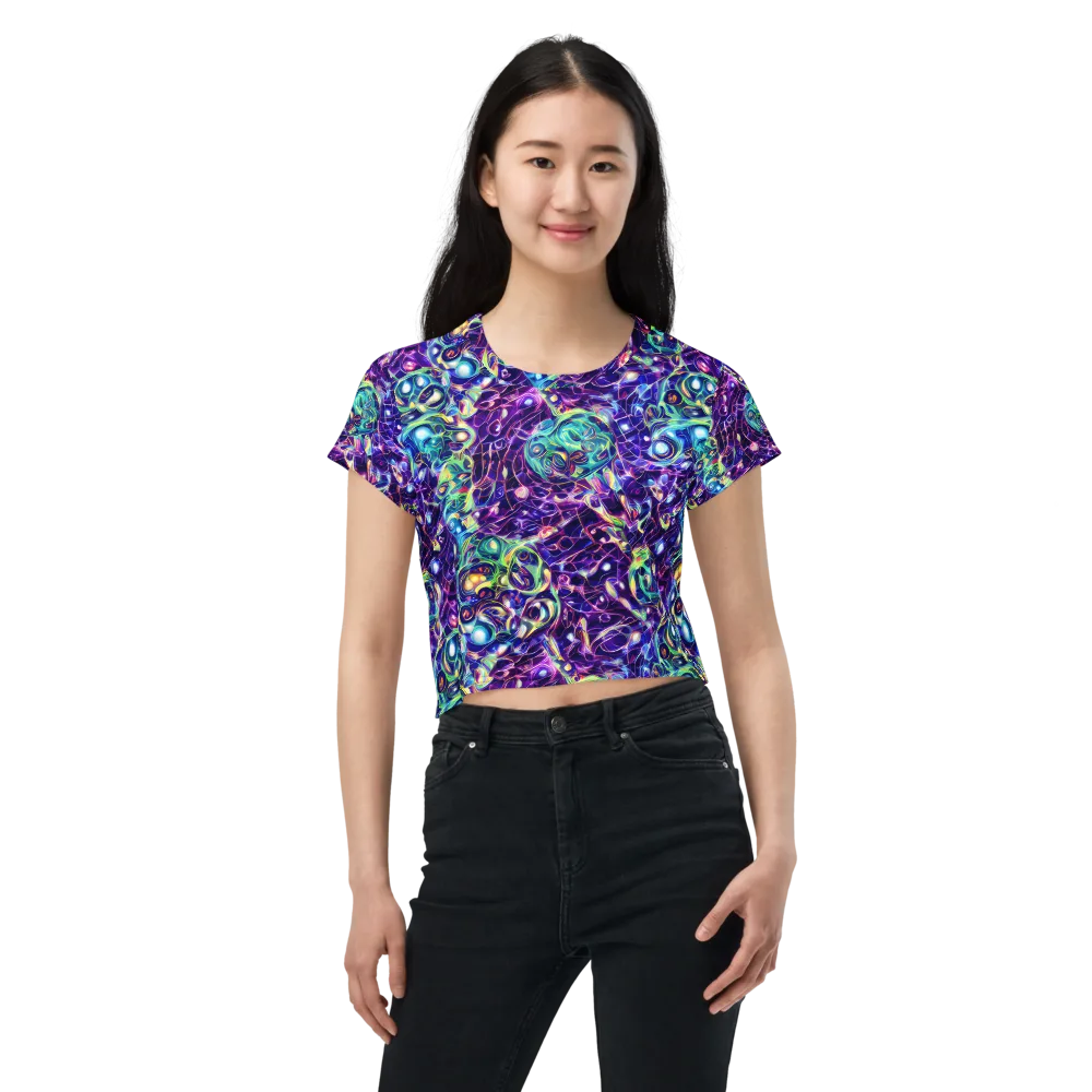 Ultraviolet Rapture on Crop Tee — Front