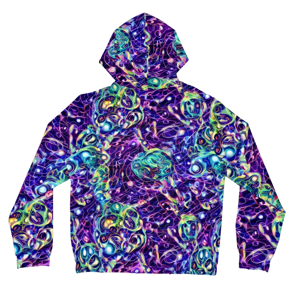 Ultraviolet Rapture on Women's Full-Zip Hoodie — Back