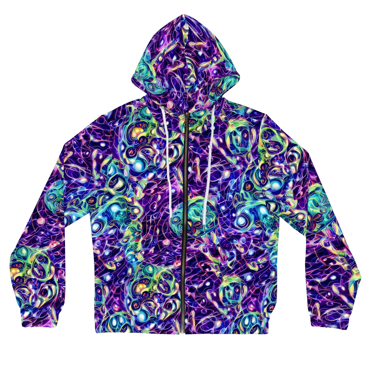 Ultraviolet Rapture on Women's Full-Zip Hoodie — Front