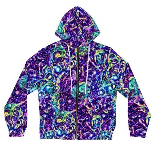 Ultraviolet Rapture on a Women's Full-Zip Hoodie