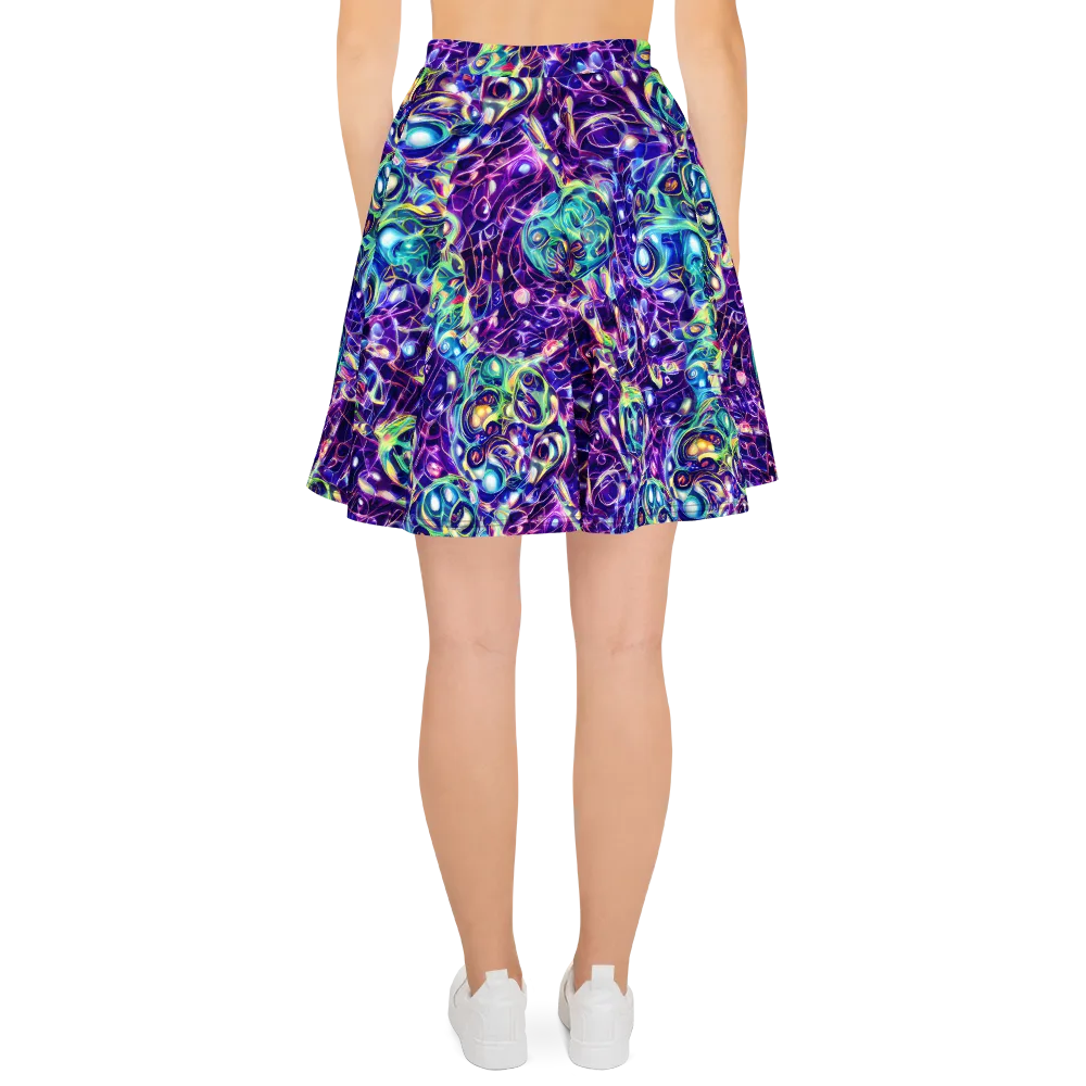 Ultraviolet Rapture on Skater Skirt — Back