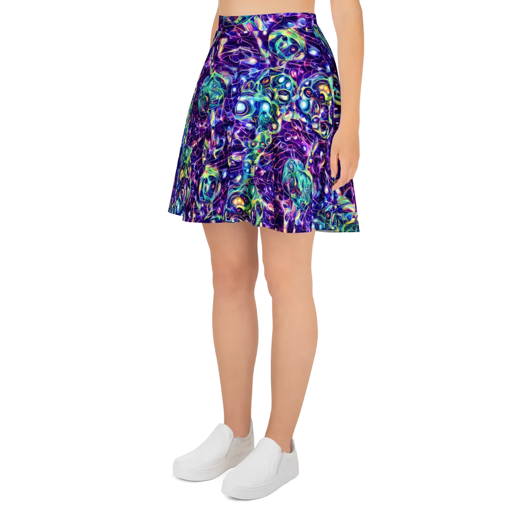 Ultraviolet Rapture on Skater Skirt — Left