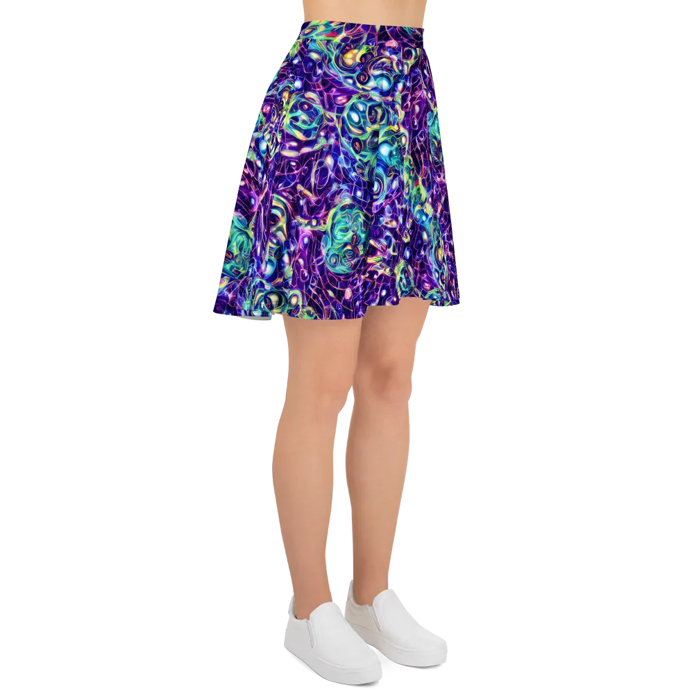 Ultraviolet Rapture on Skater Skirt — Right