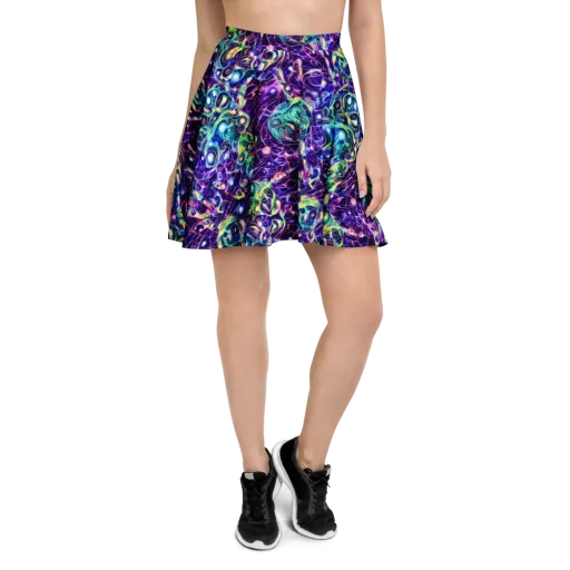 Ultraviolet Rapture on a Skater Skirt