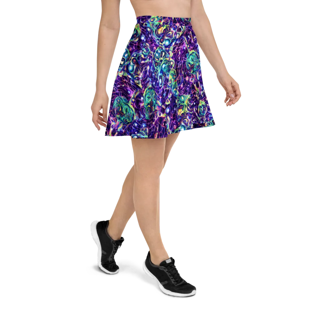 Ultraviolet Rapture on Skater Skirt — Right