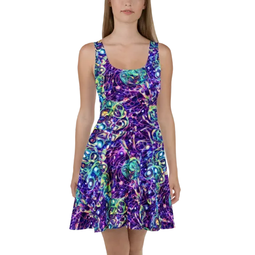 Ultraviolet Rapture on a Skater Dress