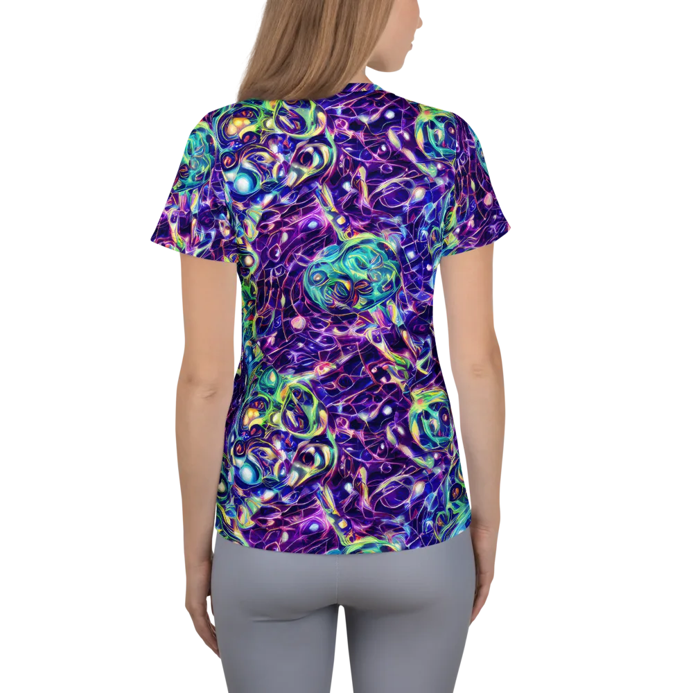 Ultraviolet Rapture on Women's Athletic T-Shirt — Back