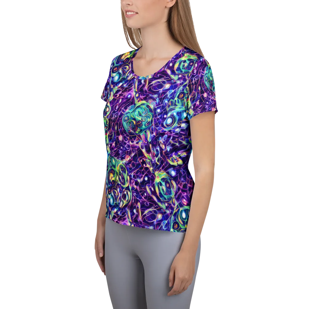 Ultraviolet Rapture on Women's Athletic T-Shirt — Left