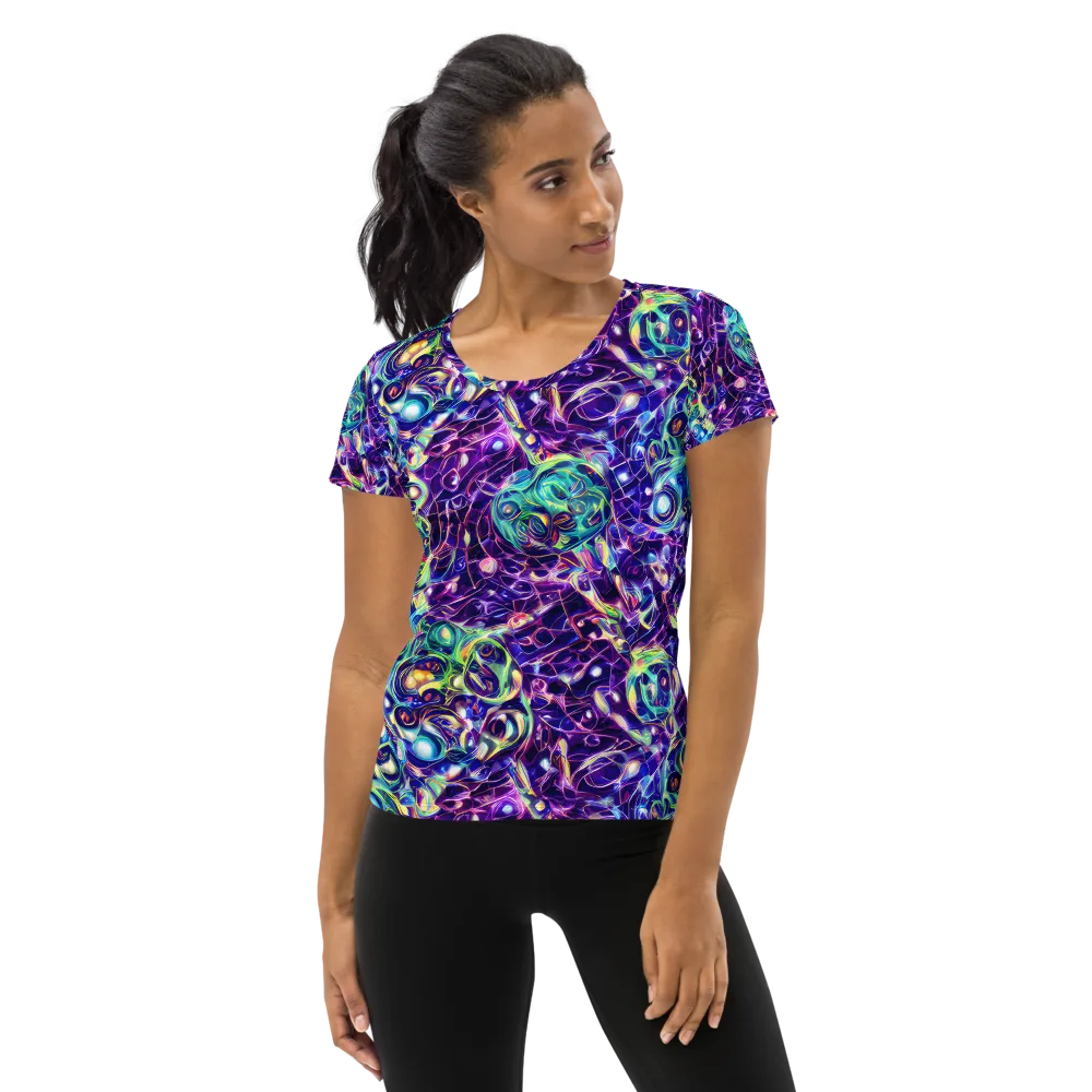 Ultraviolet Rapture on Women's Athletic T-Shirt — Front