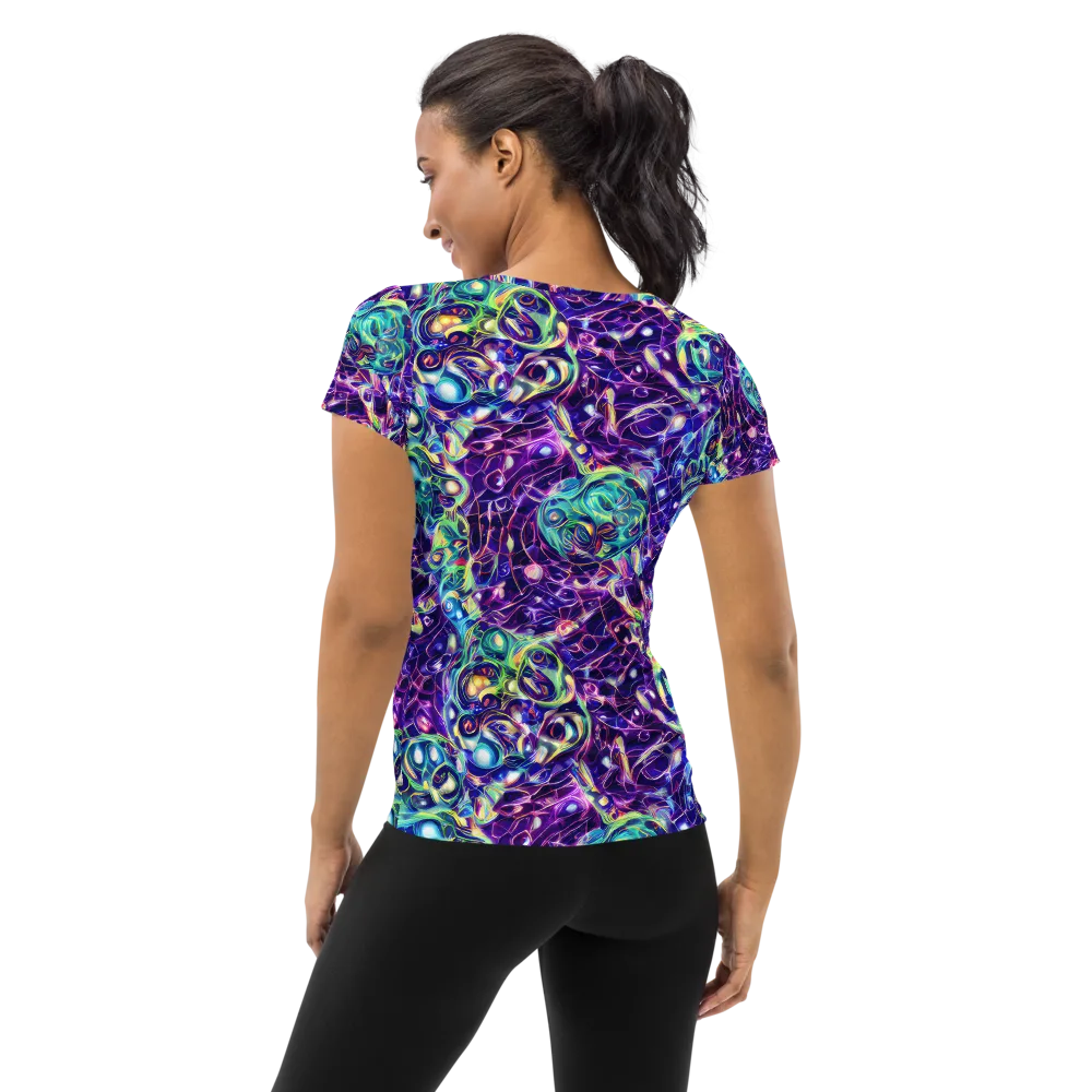Ultraviolet Rapture on Women's Athletic T-Shirt — Back