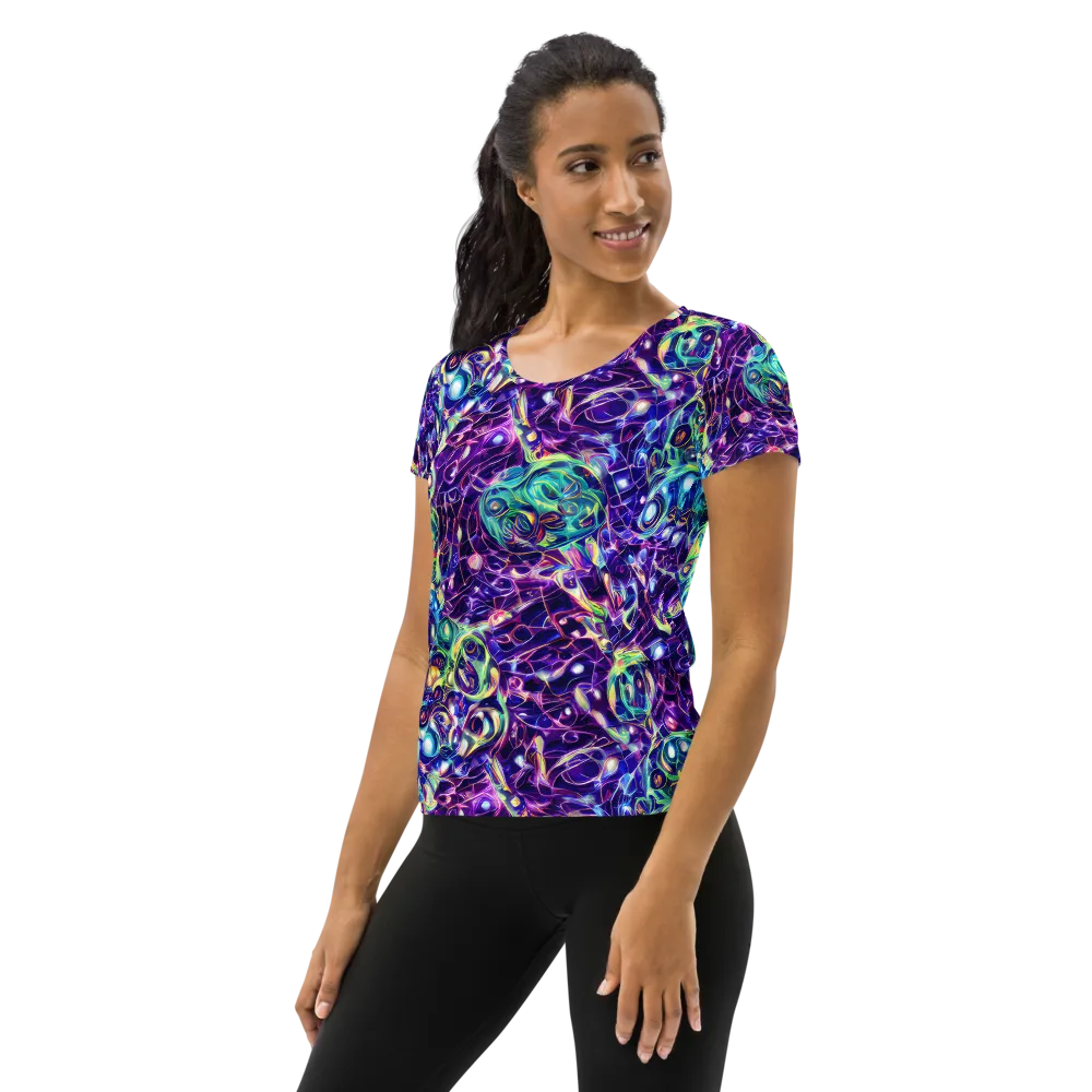 Ultraviolet Rapture on Women's Athletic T-Shirt — Left