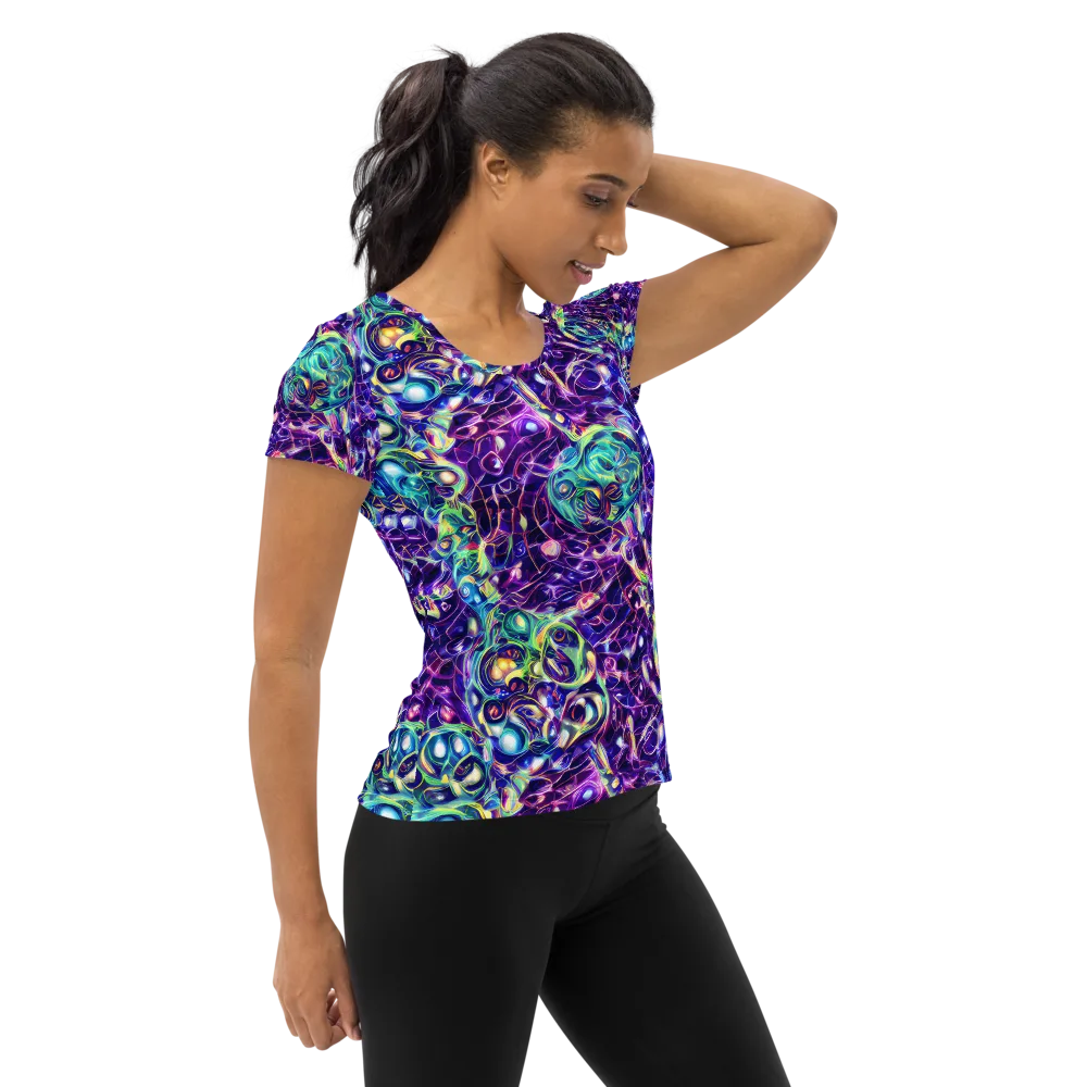 Ultraviolet Rapture on Women's Athletic T-Shirt — Right