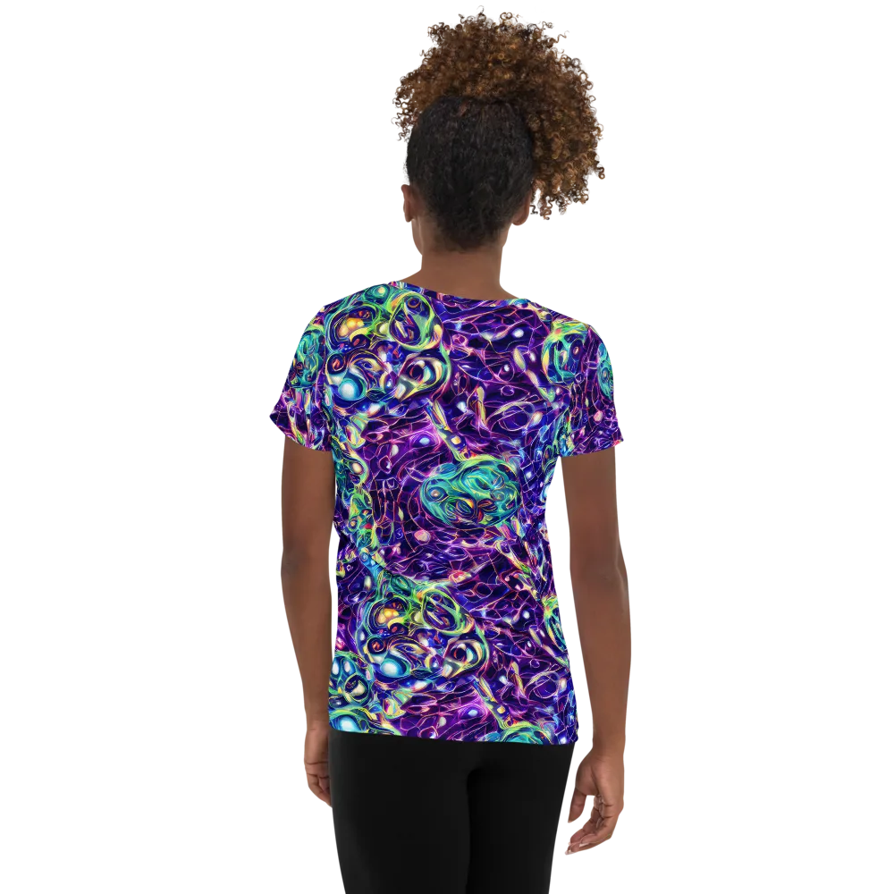 Ultraviolet Rapture on Women's Athletic T-Shirt — Back