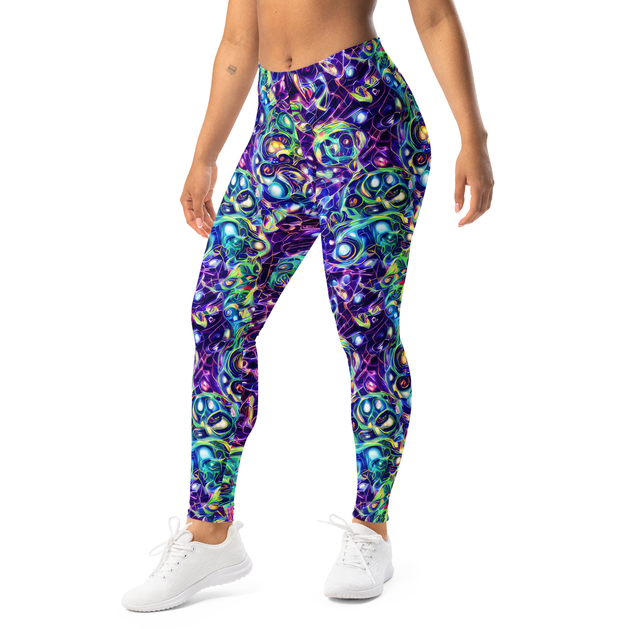 Ultraviolet Rapture on Leggings — Left Front