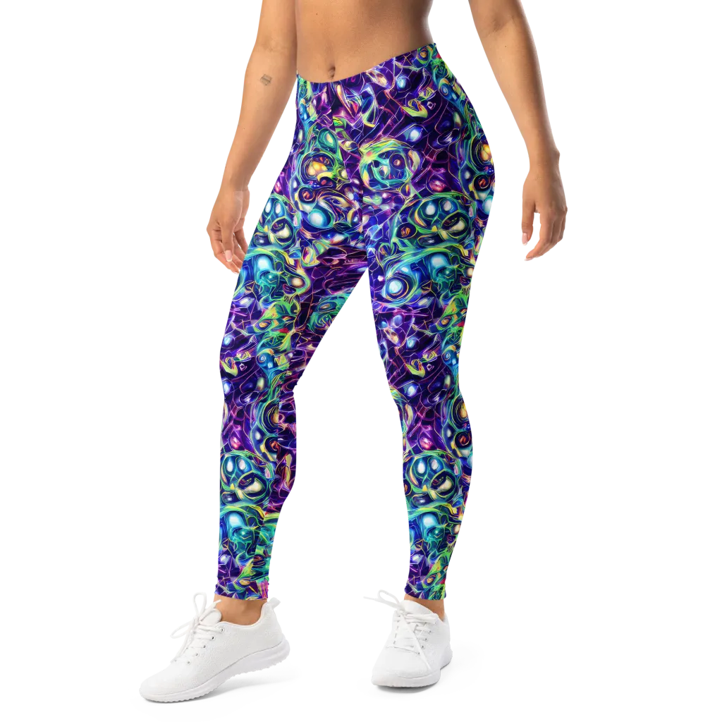 Ultraviolet Rapture on Leggings — Left Front