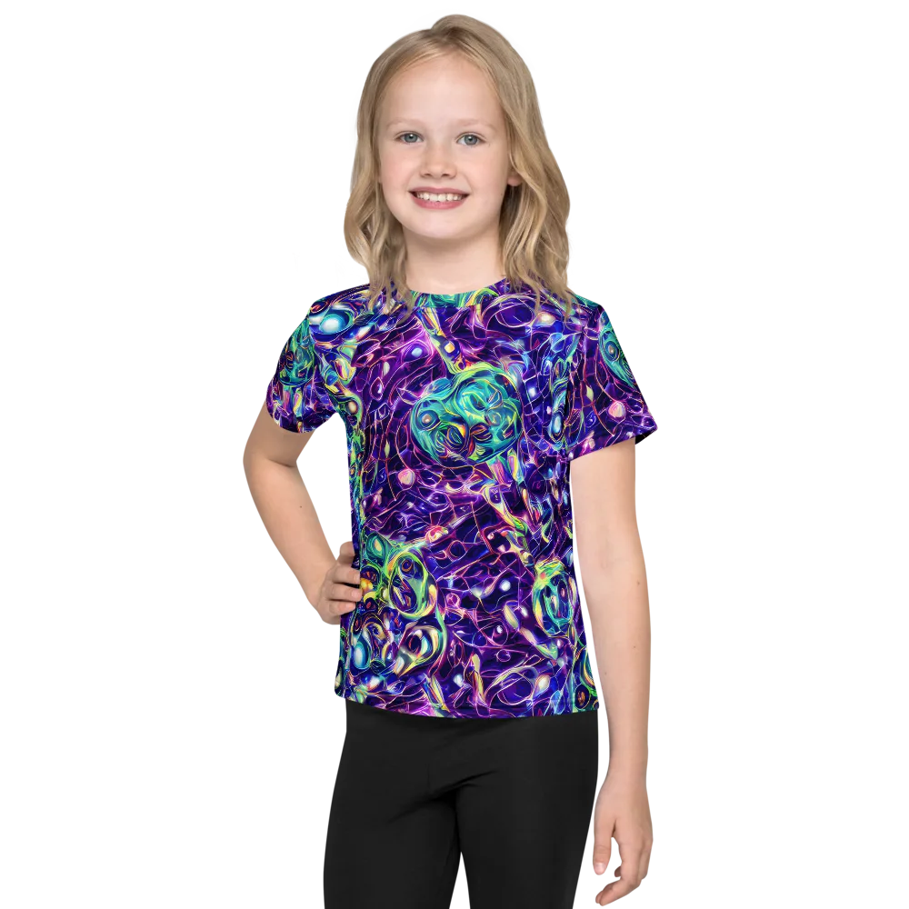 Ultraviolet Rapture on Kids Crew Neck T-Shirt — Front