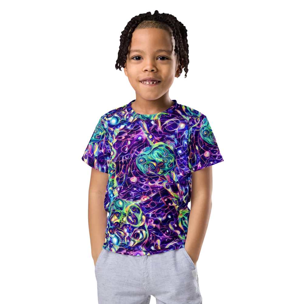 Ultraviolet Rapture on Kids Crew Neck T-Shirt — Front