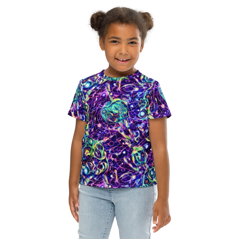 Ultraviolet Rapture on Kids Crew Neck T-Shirt — Front