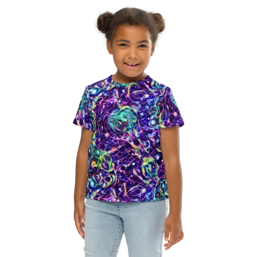 Ultraviolet Rapture on a Kids Crew Neck T-Shirt
