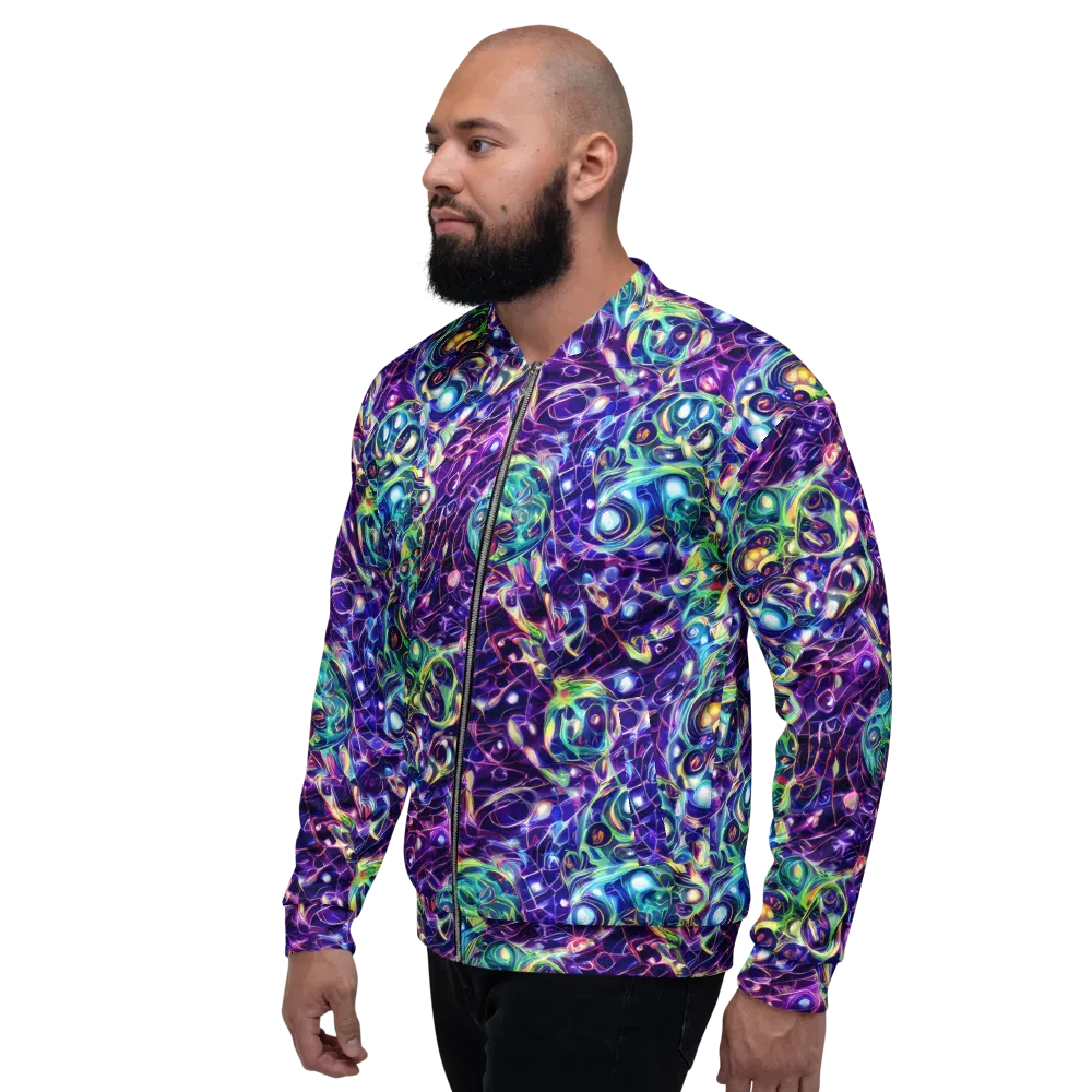 Ultraviolet Rapture on Bomber Jacket — Left