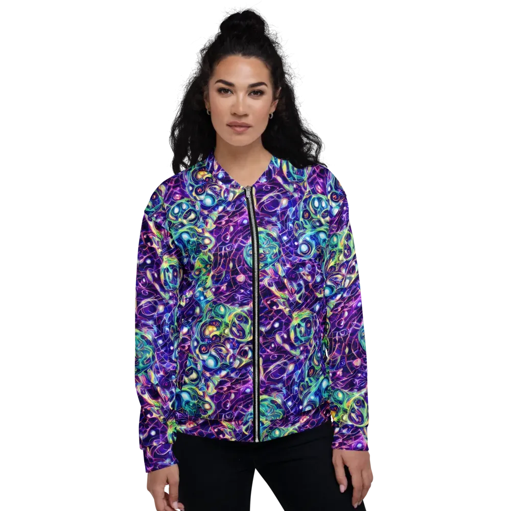 Ultraviolet Rapture on Bomber Jacket — Front