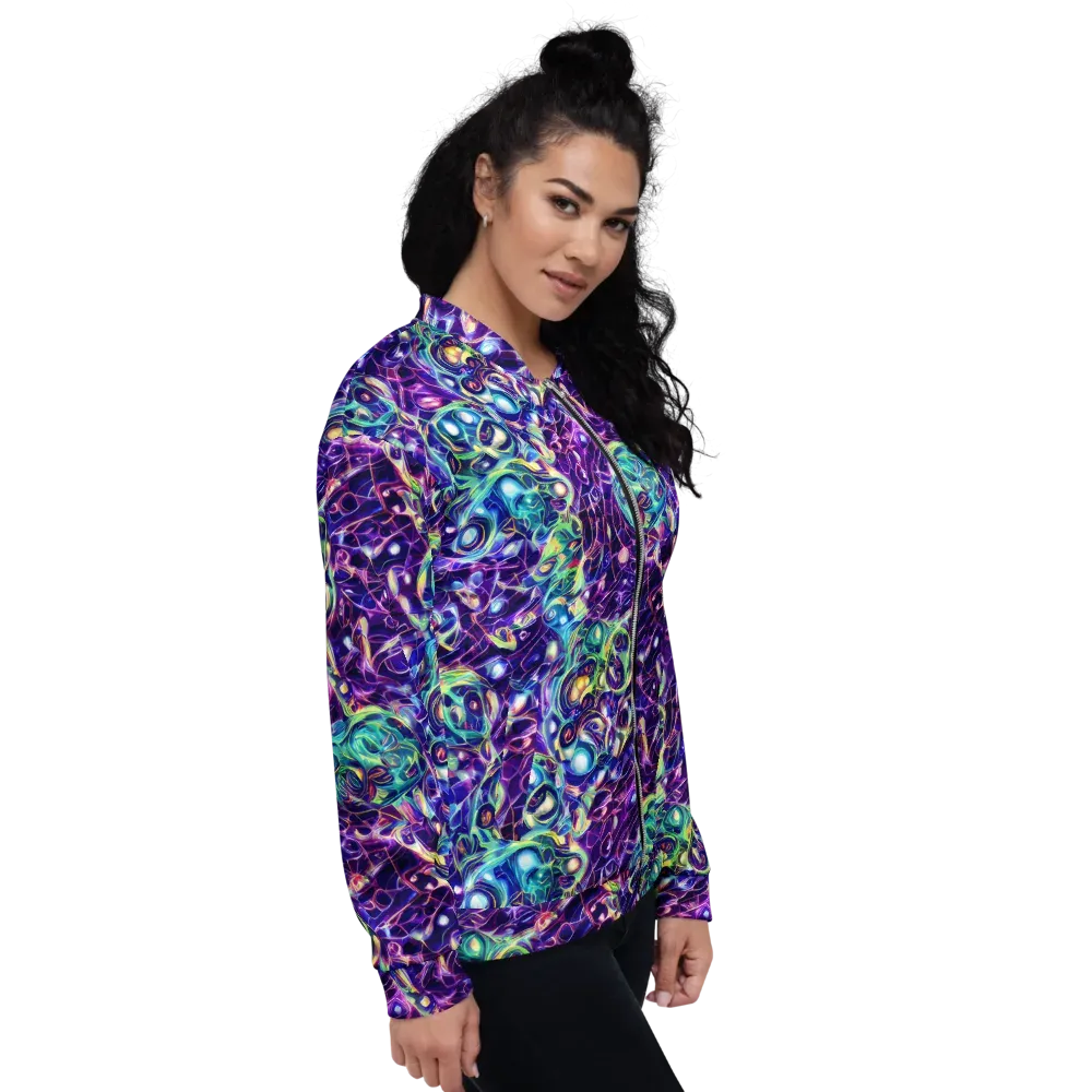 Ultraviolet Rapture on Bomber Jacket — Right
