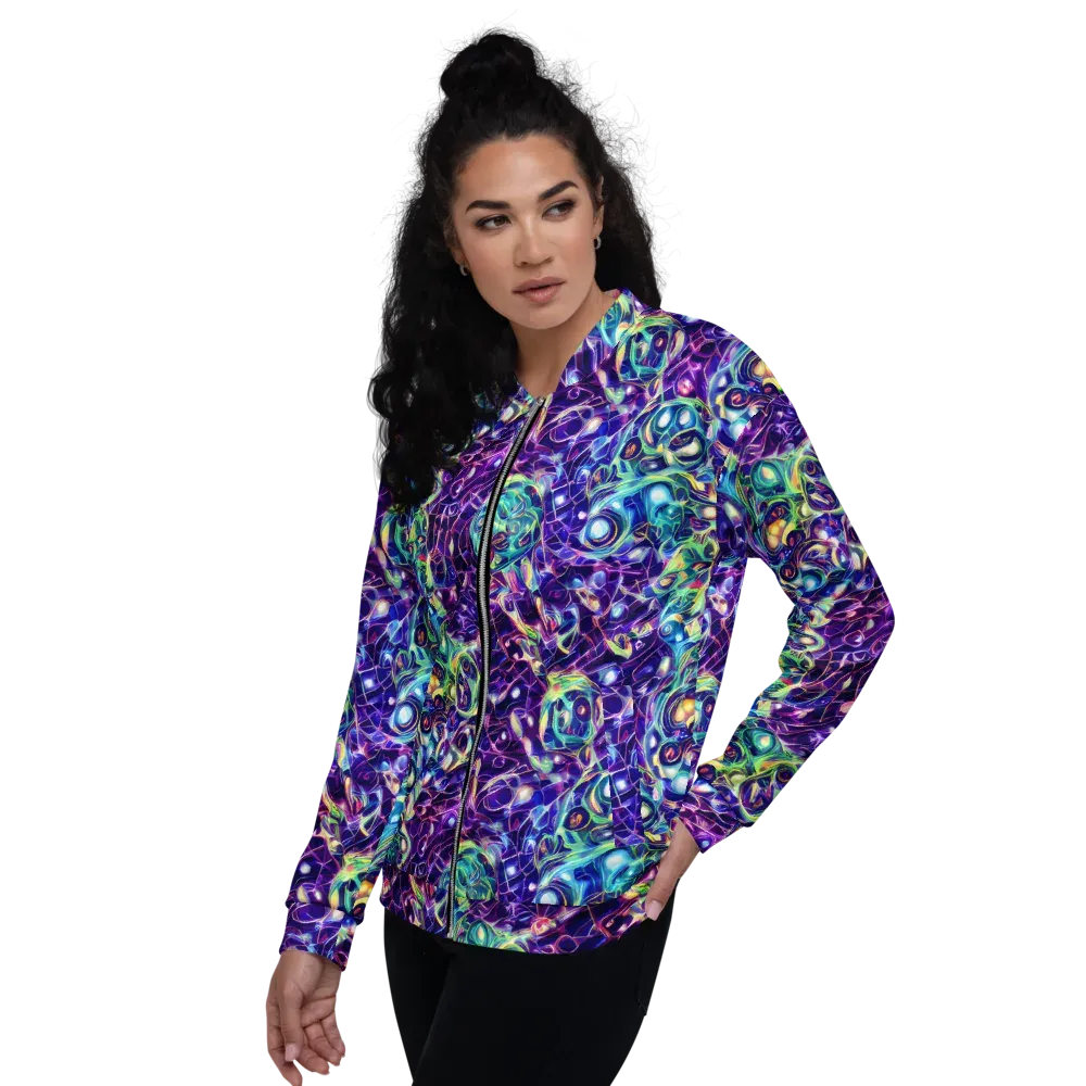 Ultraviolet Rapture on Bomber Jacket — Left