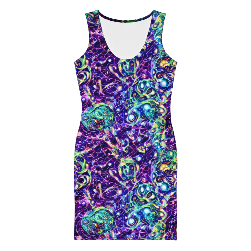 Ultraviolet Rapture on Bodycon Dress — Front