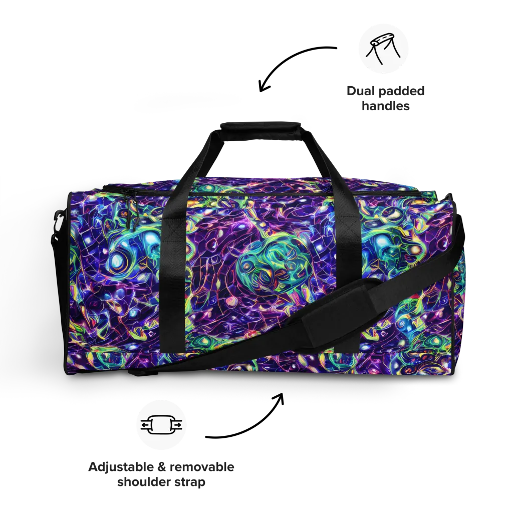Ultraviolet Rapture on Duffle Bag — Front