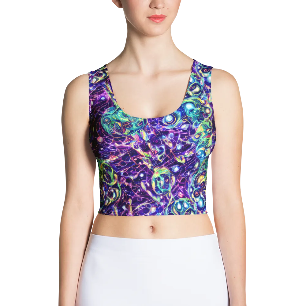 Ultraviolet Rapture on Crop Top — Front