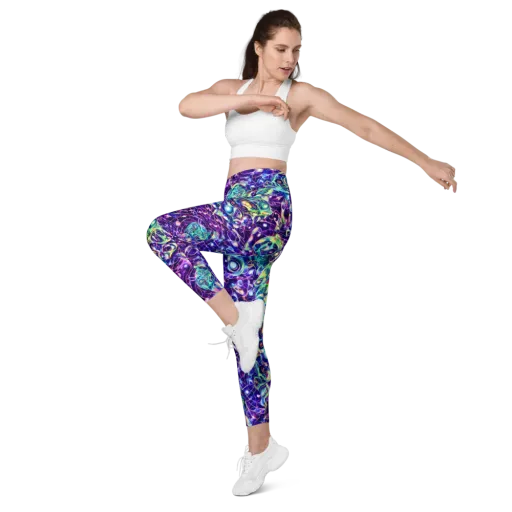 Ultraviolet Rapture on a Leggings with Pockets