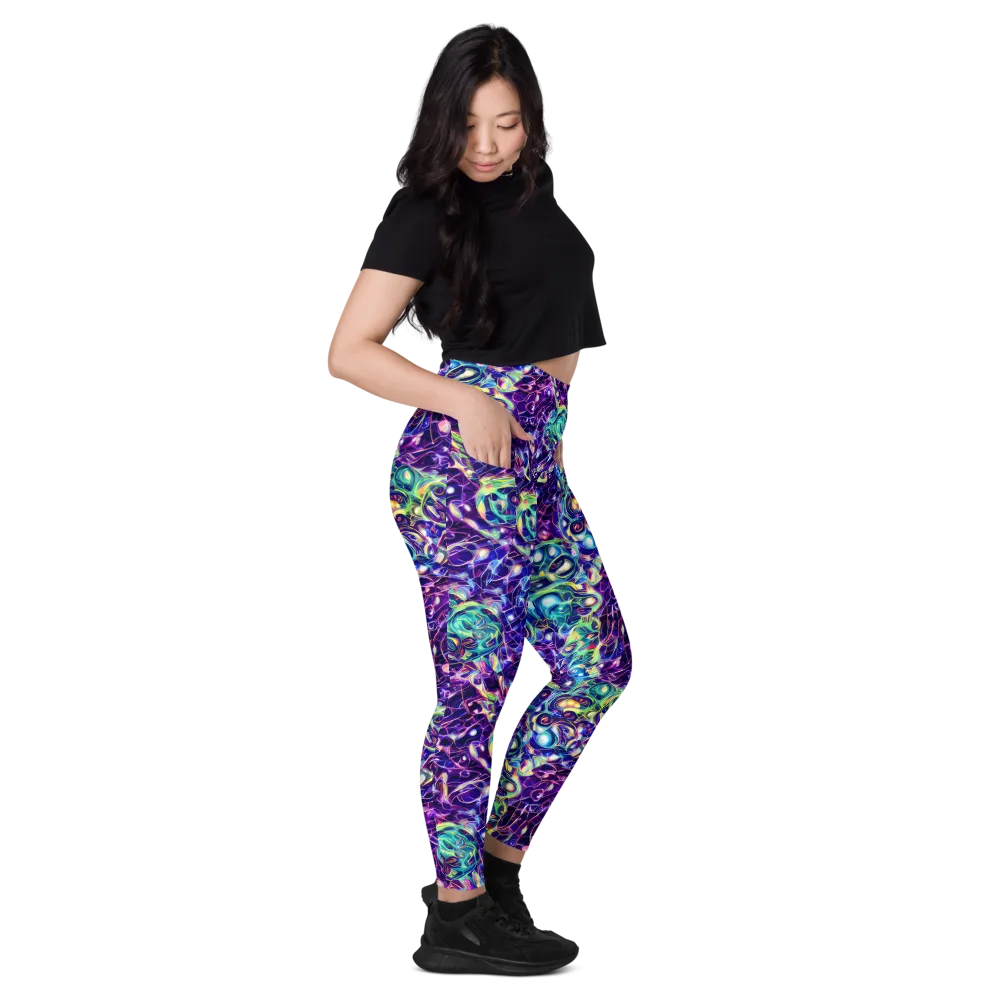Ultraviolet Rapture on Leggings with Pockets — Right