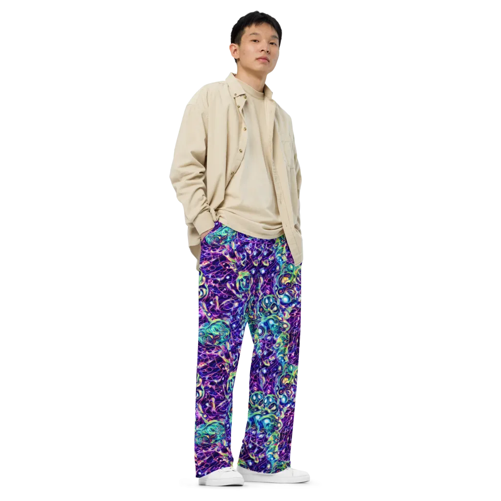 Ultraviolet Rapture on Wide-Leg Pants — Right Front