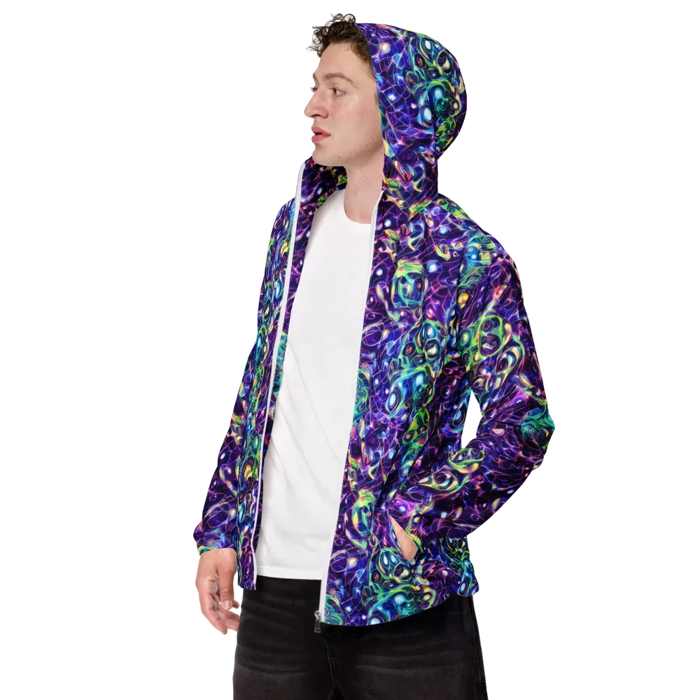 Ultraviolet Rapture on Men's Windbreaker — Left Front