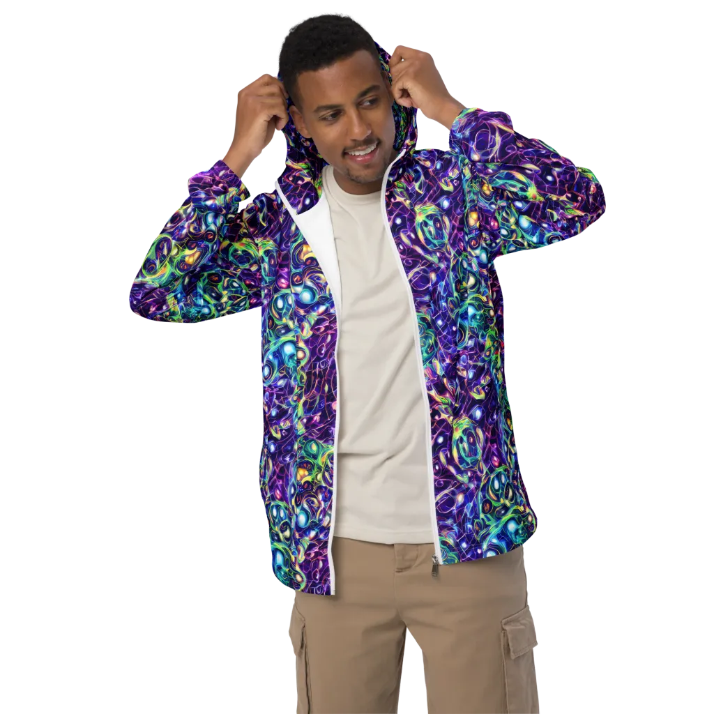 Ultraviolet Rapture on Men's Windbreaker — Front