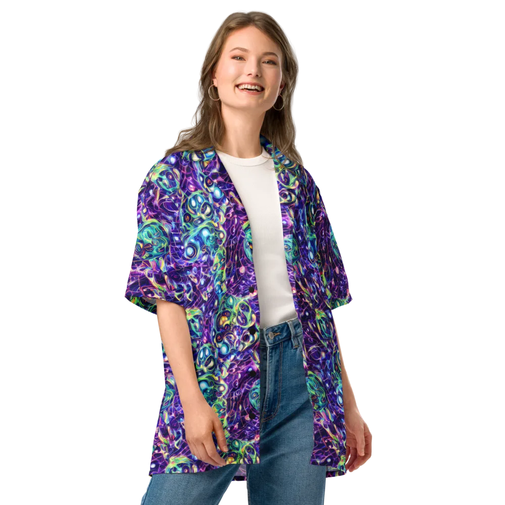 Ultraviolet Rapture on Button Shirt — Front