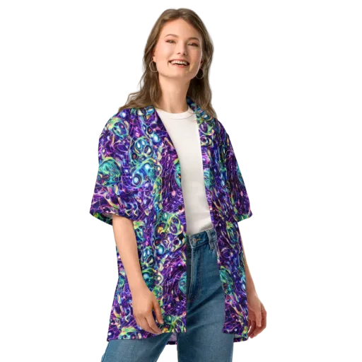 Ultraviolet Rapture on a Button Shirt