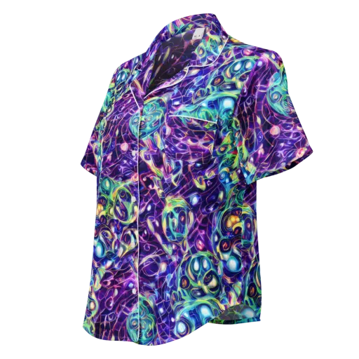 Ultraviolet Rapture on a Women's Short Sleeve Pajama Top