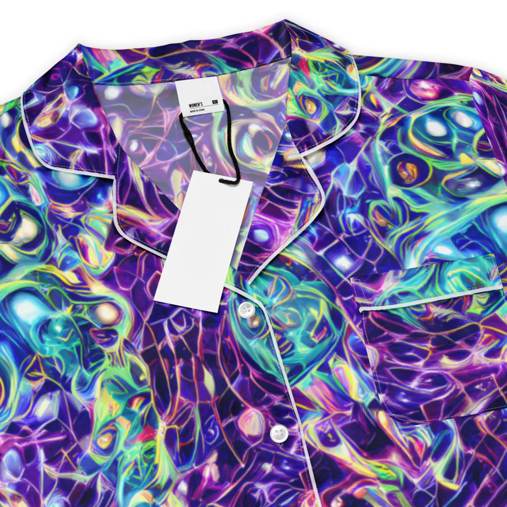 Ultraviolet Rapture on Women's Short Sleeve Pajama Top — Product details