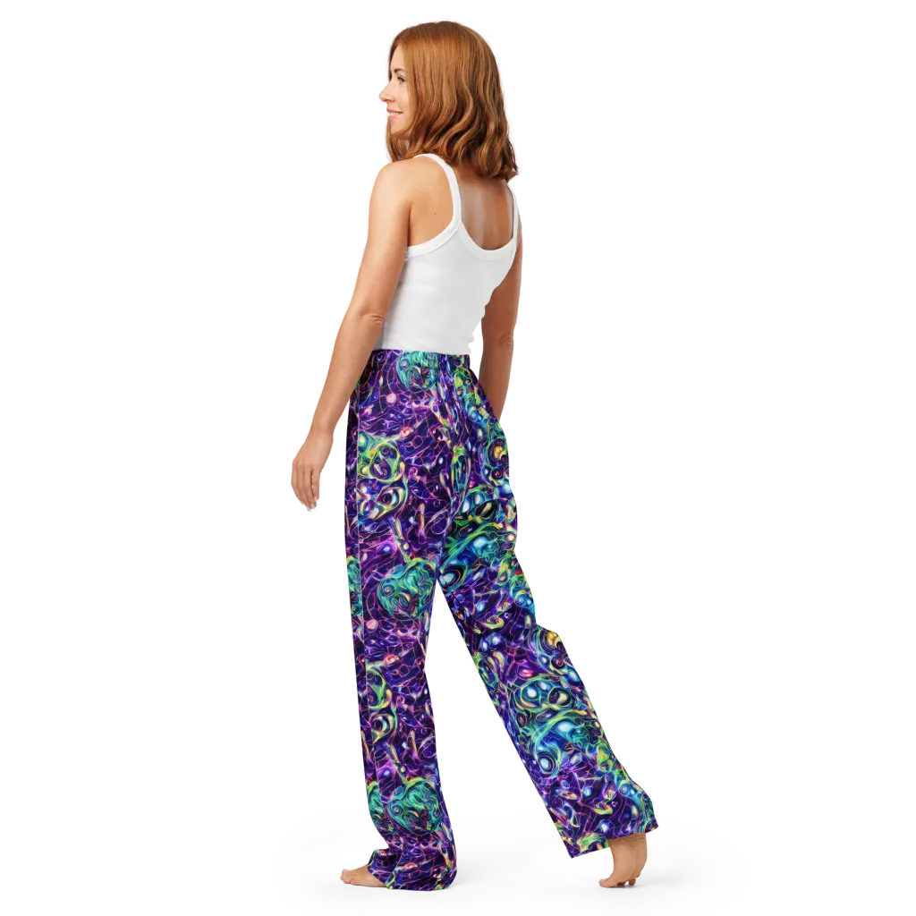Ultraviolet Rapture on Women's Pajama Pants — Back