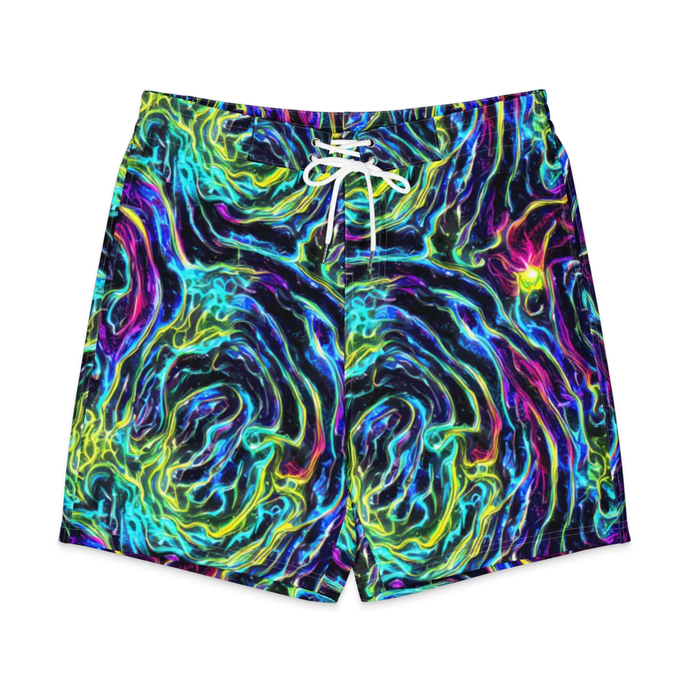 Prismatic Wildfire on Men's Board Shorts — Front