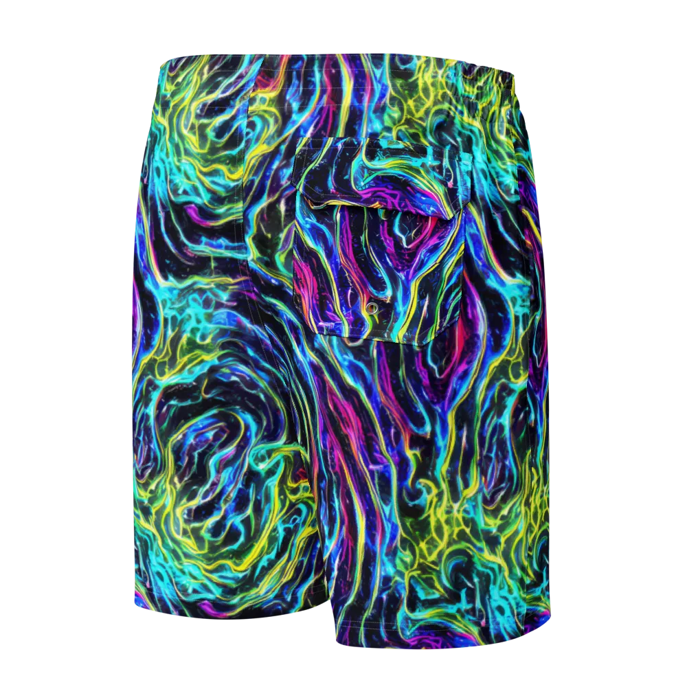 Prismatic Wildfire on Men's Board Shorts — Back