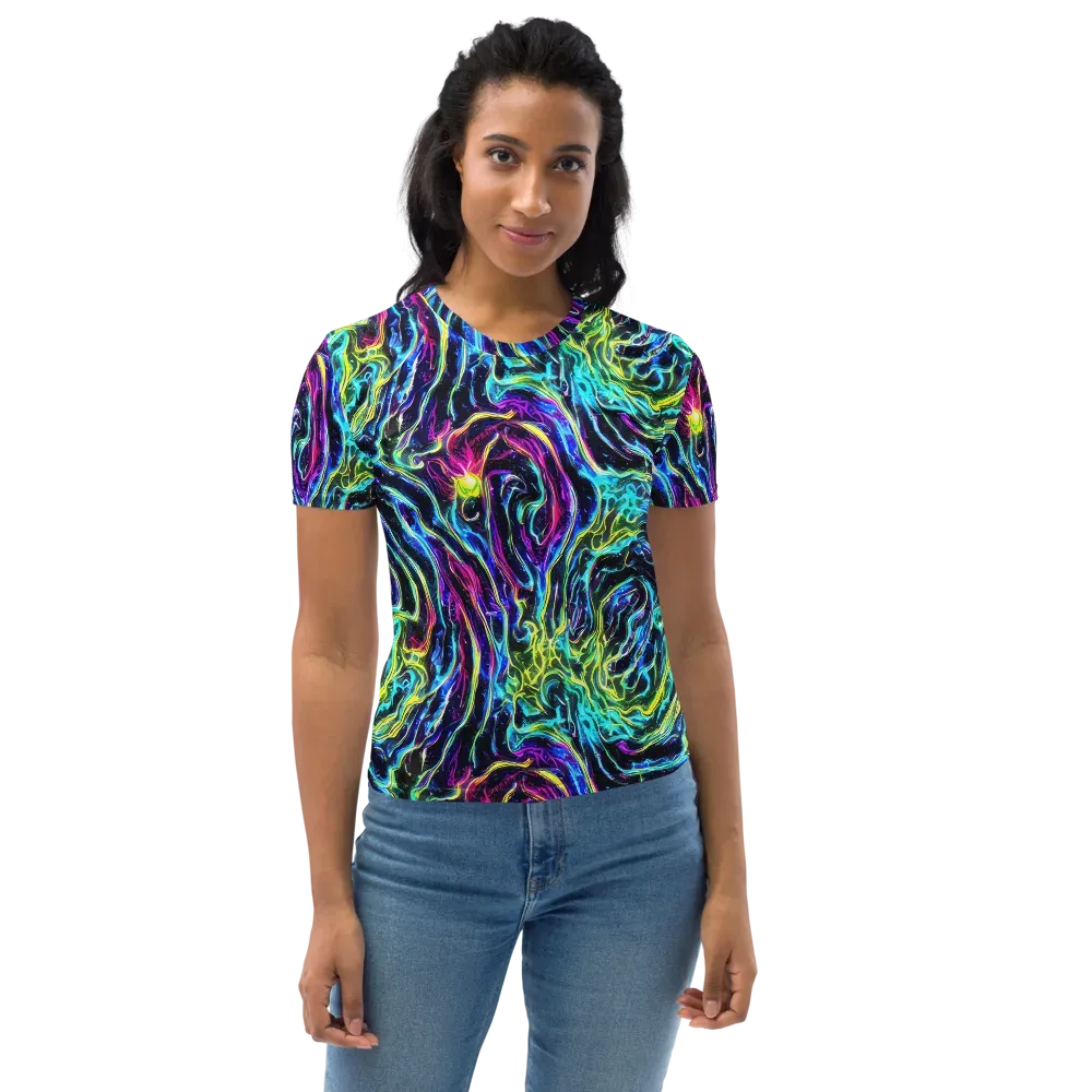 Prismatic Wildfire on Women's Crew Neck T-Shirt — Front